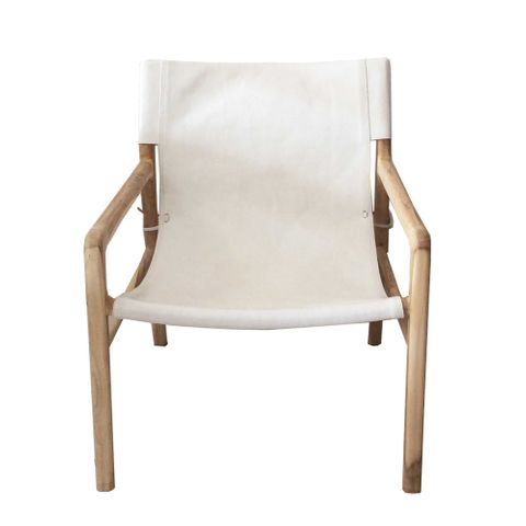 Cormac Teak Wood and Leather Chair - Biku Furniture & Homewares