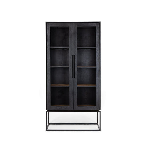 dBodhi Karma Charcoal Cabinet 2 Glass Doors - Biku Furniture & Homewares