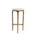 Venice Round Marble Side Table Gold - Biku Furniture & Homewares