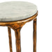 Venice Round Marble Side Table Gold - Biku Furniture & Homewares