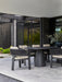Valencia Dining Table - Faux Travertine - Beige