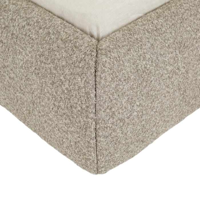 Madrid Curve Bed - Mercury Boucle