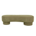 Zola Bench Seat - Moss Sherpa