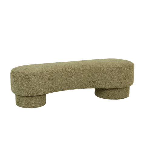 Zola Bench Seat - Moss Sherpa