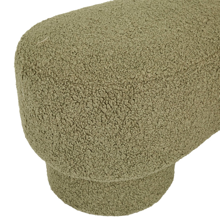Zola Bench Seat - Moss Sherpa