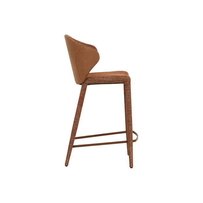 Theo Barstool - Tawny - Nutmeg PU