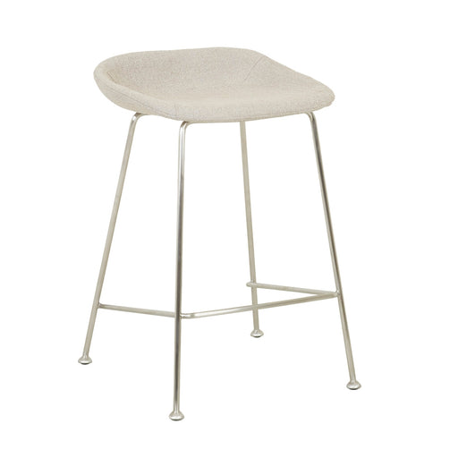 Turner Barstool - Feather Speckle - Chrome
