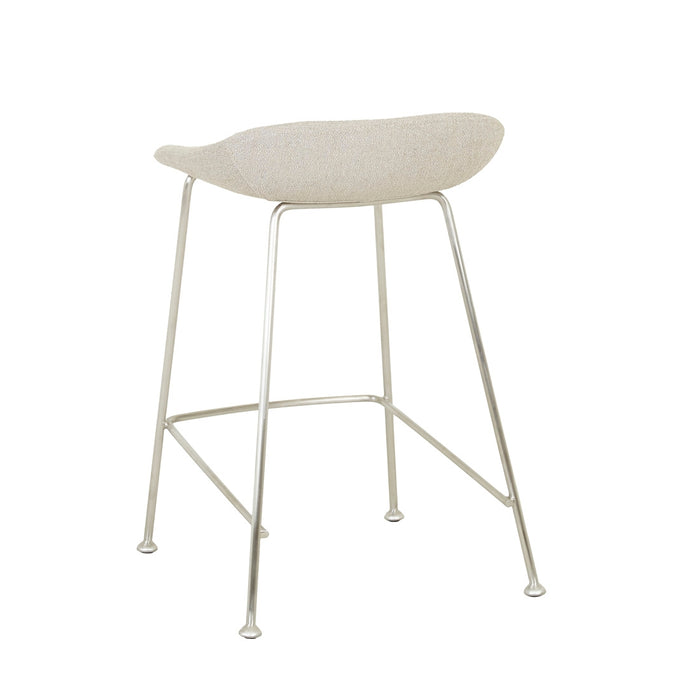Turner Barstool - Feather Speckle - Chrome