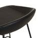 Turner Barstool - Vintage Matt Black PU - Black Metal