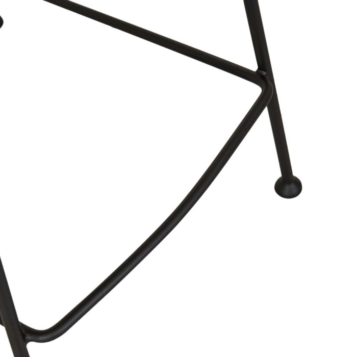 Turner Barstool - Vintage Matt Black PU - Black Metal