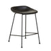 Turner Barstool - Vintage Matt Black PU - Black Metal