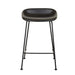 Turner Barstool - Vintage Matt Black PU - Black Metal