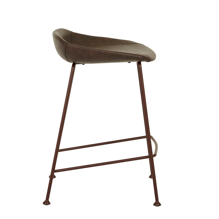 Turner Barstool - Vintage Matt Dark Brown PU - Matt Syrah