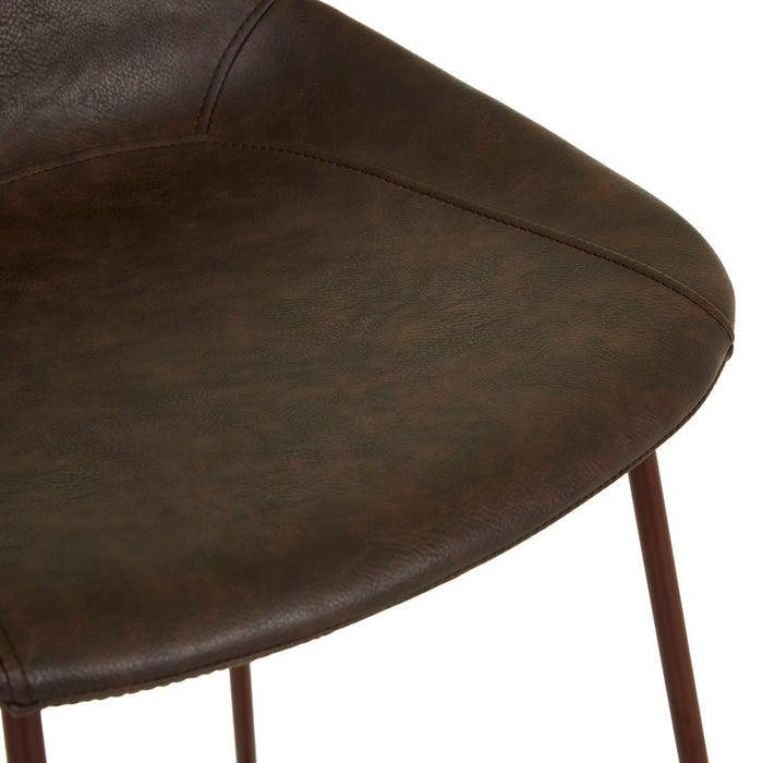 Turner Barstool - Vintage Matt Dark Brown PU - Matt Syrah