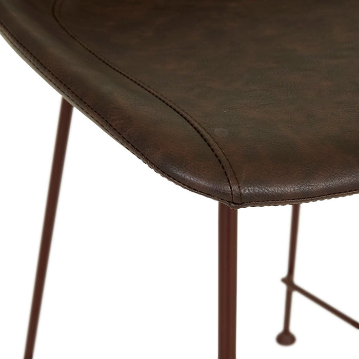 Turner Barstool - Vintage Matt Dark Brown PU - Matt Syrah