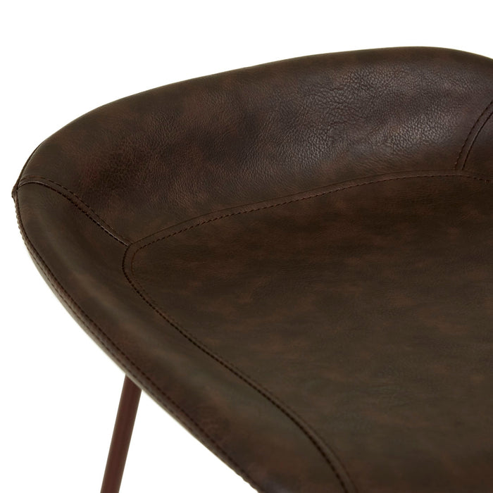 Turner Barstool - Vintage Matt Dark Brown PU - Matt Syrah