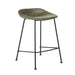 Turner Barstool - Vintage Matt Green PU - Black Metal