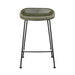 Turner Barstool - Vintage Matt Green PU - Black Metal