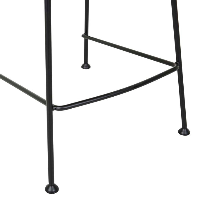 Turner Barstool - Vintage Matt Green PU - Black Metal