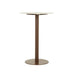 Portsea Cruise Round Bar Table - Alabaster - Copper Brown