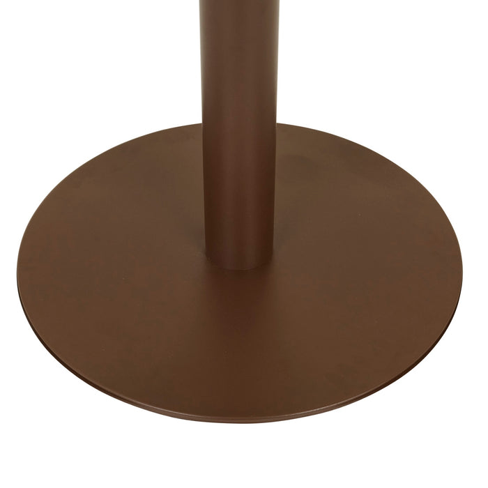 Portsea Cruise Round Bar Table - Alabaster - Copper Brown