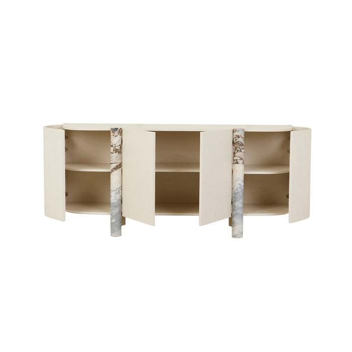 Artie Marble Buffet - Matt Ocean Marble - Porcelain