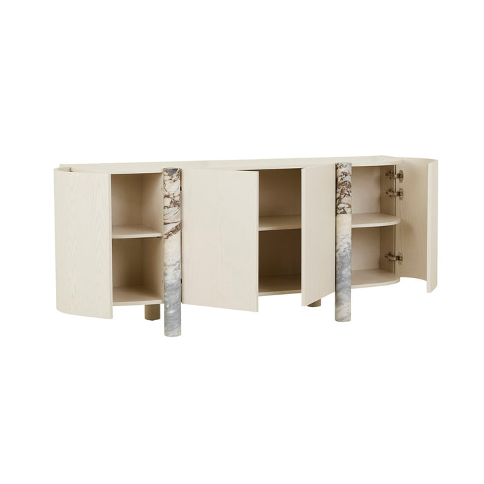 Artie Marble Buffet - Matt Ocean Marble - Porcelain