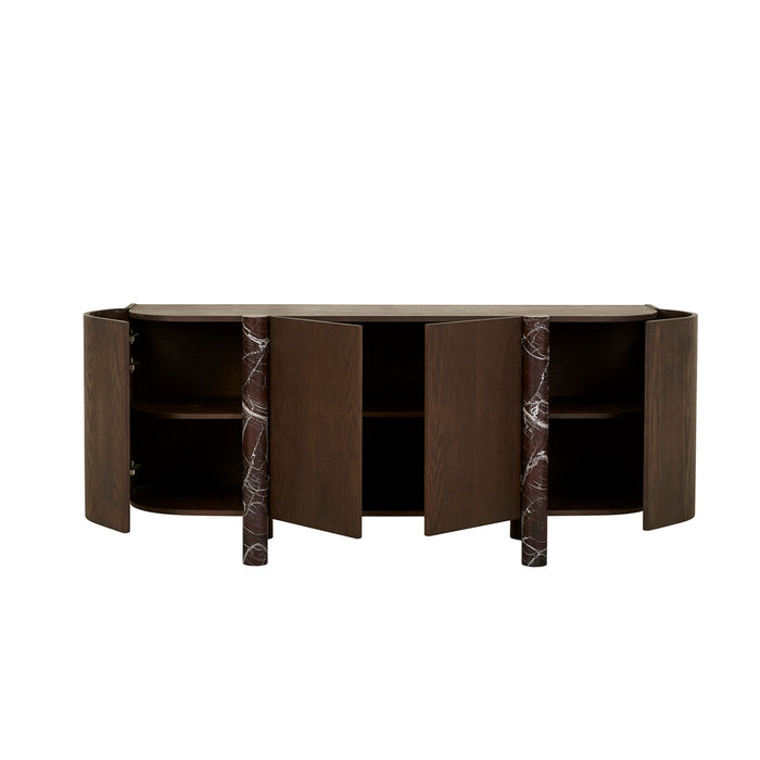 Artie Marble Buffet - Ruby Marble - Tobacco Ash