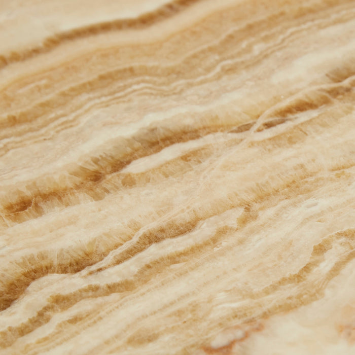 Oberon Crescent Marble Buffet - Satin Onyx Travertine - Natural Ash
