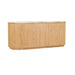 Oberon Crescent Marble Buffet - Satin Onyx Travertine - Natural Ash