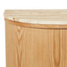 Oberon Crescent Marble Buffet - Satin Onyx Travertine - Natural Ash