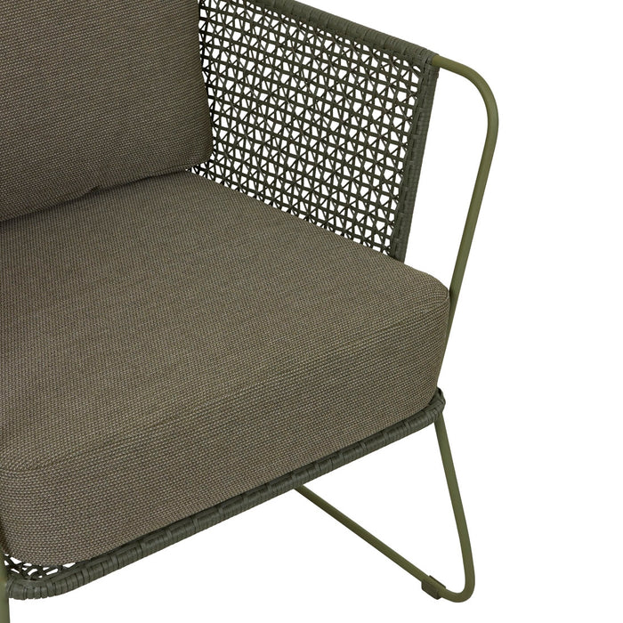 Cabana Sleigh Occasional Chair - Emerald - Moss