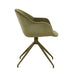 Daisy Spider Leg Office Chair - Loden - Antique Brass
