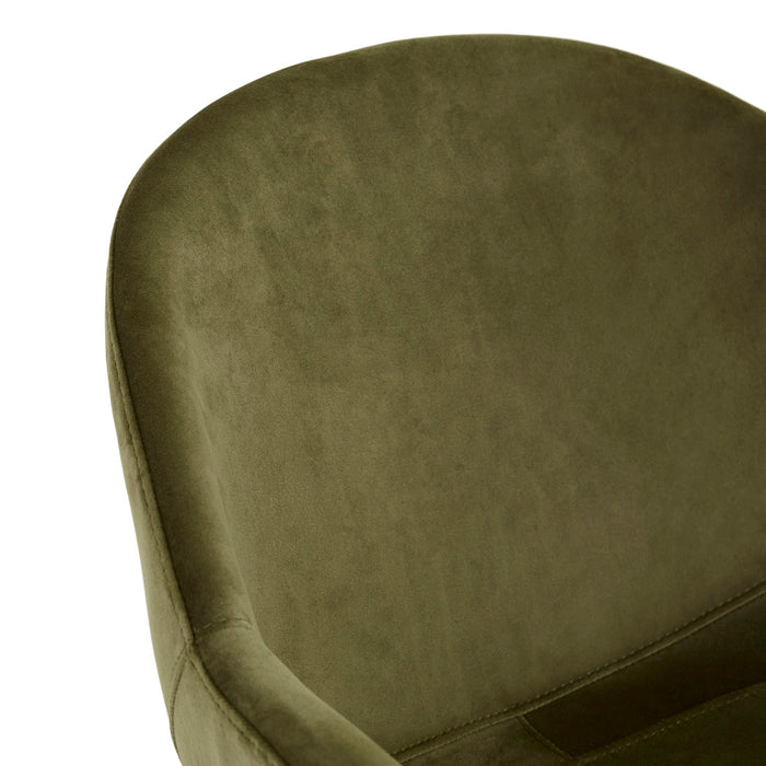 Daisy Spider Leg Office Chair - Loden - Antique Brass