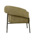 Sid Occasional Chair - Copeland Olive - Black Metal