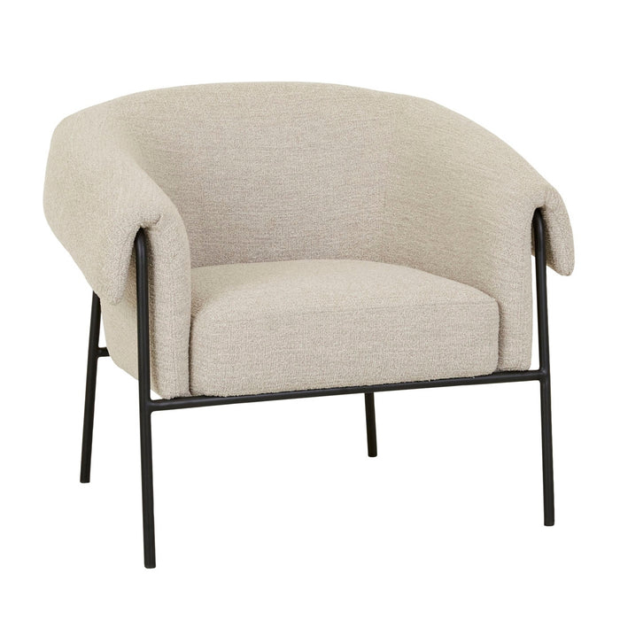 Sid Occasional Chair - Nougat - Black Metal
