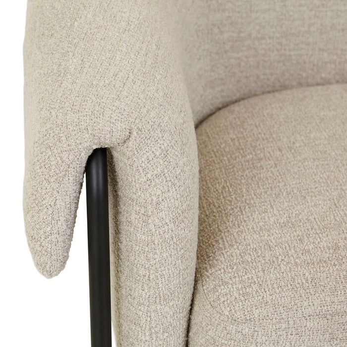 Sid Occasional Chair - Nougat - Black Metal