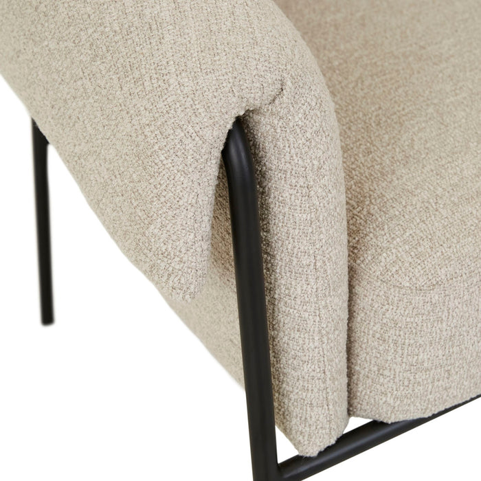 Sid Occasional Chair - Nougat - Black Metal