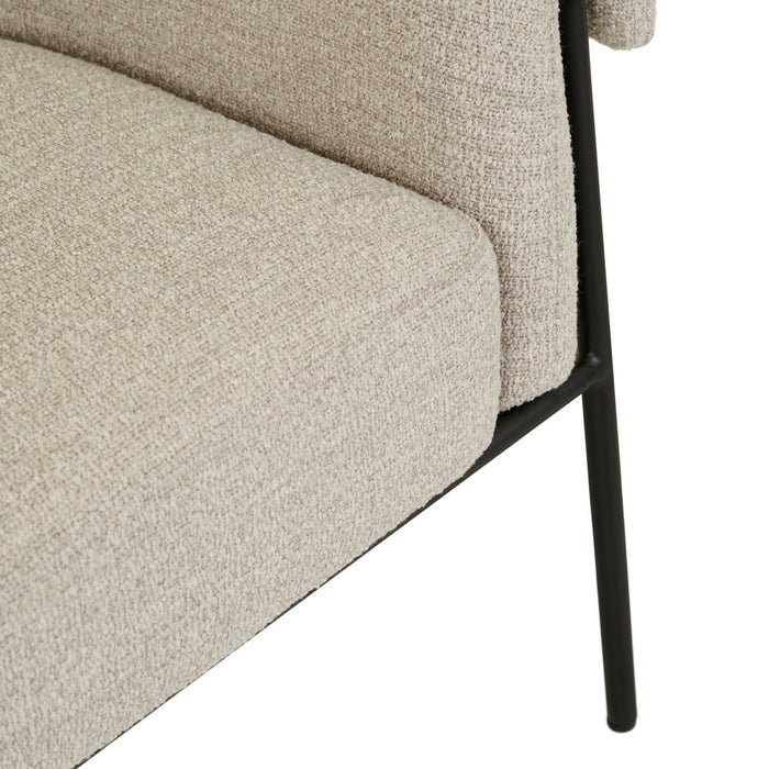 Sid Occasional Chair - Nougat - Black Metal