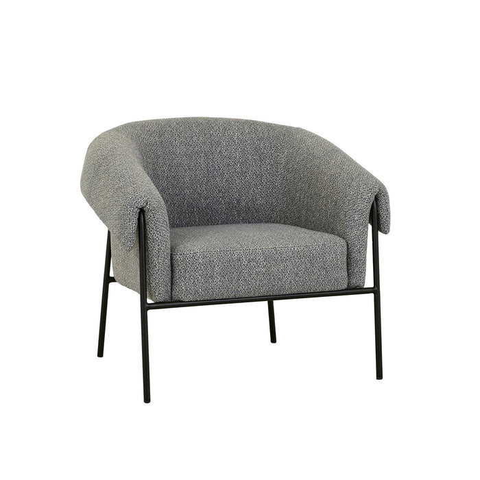 Sid Occasional Chair - Pewter - Matt Black