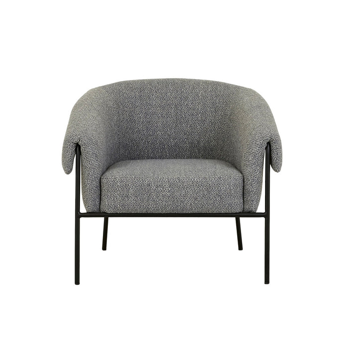 Sid Occasional Chair - Pewter - Matt Black