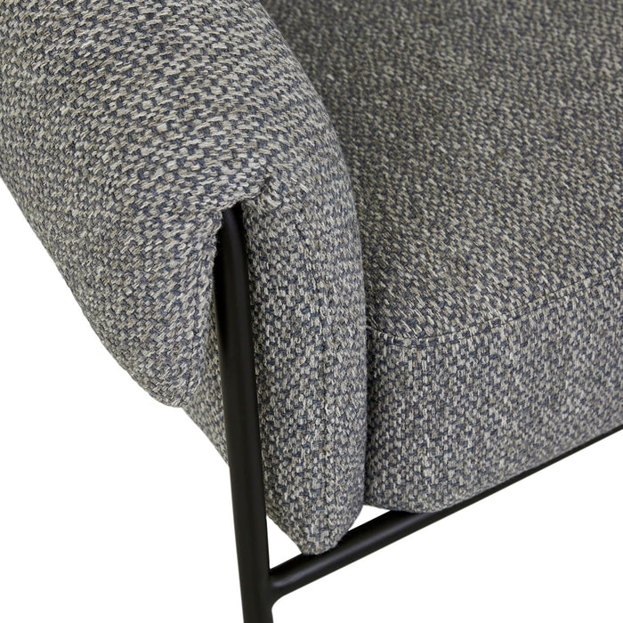 Sid Occasional Chair - Pewter - Matt Black