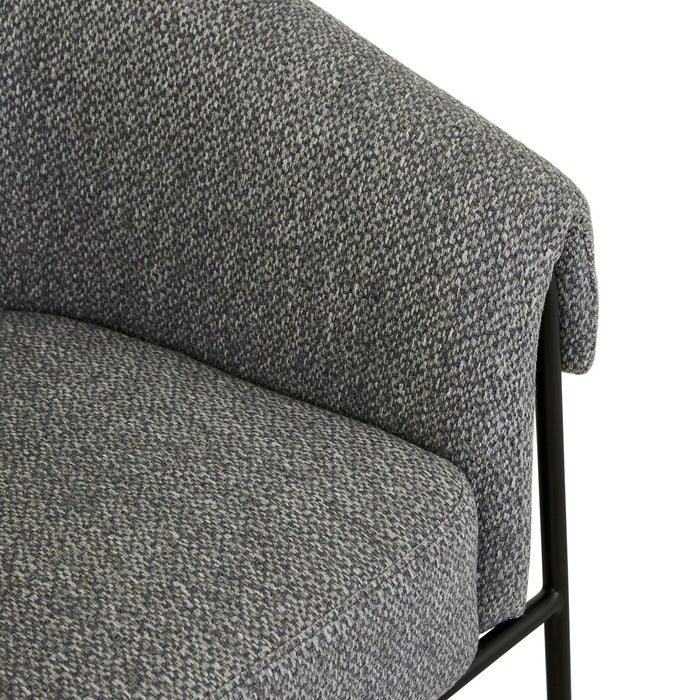 Sid Occasional Chair - Pewter - Matt Black