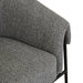 Sid Occasional Chair - Pewter - Matt Black