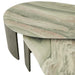 Oberon Curve Marble Coffee Table - Marine Marble - Thyme