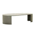 Oberon Curve Marble Coffee Table - Marine Marble - Thyme