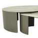 Oberon Curve Marble Coffee Table - Marine Marble - Thyme