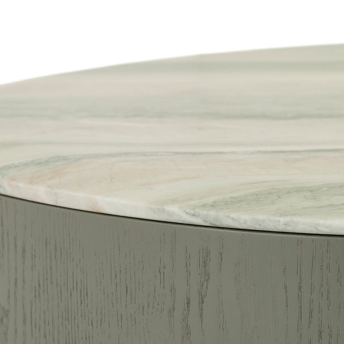Oberon Curve Marble Coffee Table - Marine Marble - Thyme