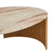 Oberon Curve Marble Coffee Table - Monica Red Marble - Natural Ash