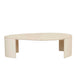 Oberon Curve Marble Coffee Table - Natural Travertine - Shell